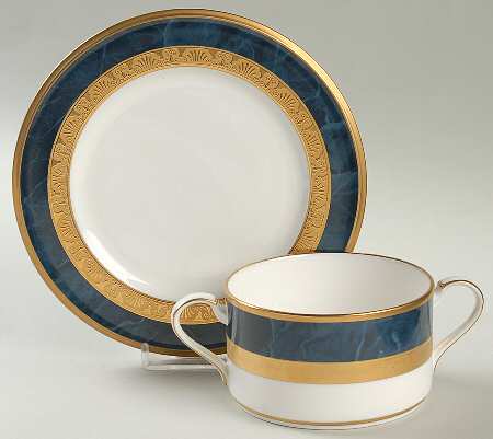 Mendelson Cream Soup Bowl & Bread Plate/Saucer Set