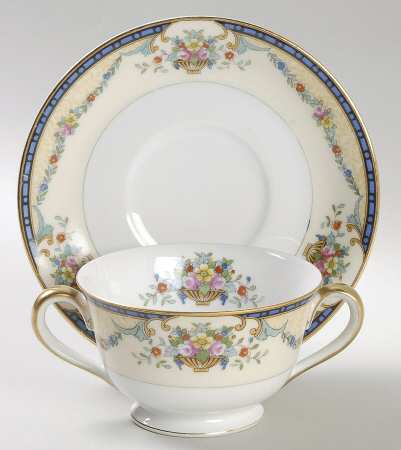 Mercedes Footed Bouillon Cup & Saucer