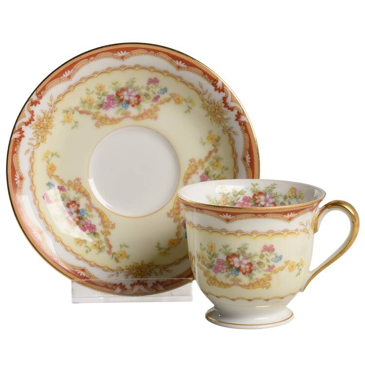 Merle Footed Demitasse Cup & Saucer Set