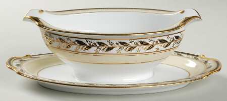 Merlin Gravy Boat with Attached Underplate