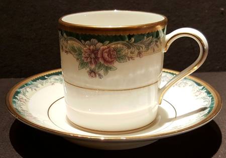 Mi Amor Flat Demitasse Cup & Saucer Set