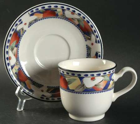 Midnight Fest Footed Cup & Saucer Set