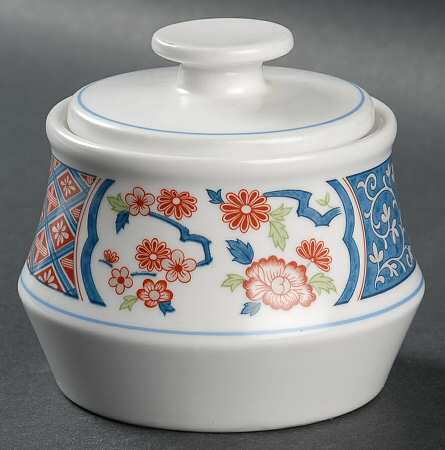 Ming Garden Sugar Bowl & Lid