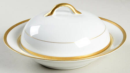The Mikado Round Covered Butter with Strainer