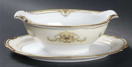 Milford (Patent 89486 or No #) Gravy Boat with Attached Underplate