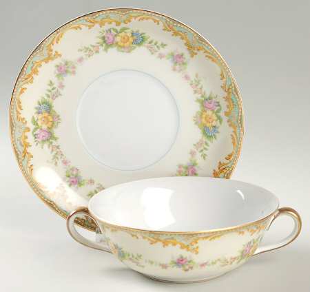 Milroy Flat Cream Soup Bowl & Saucer Set