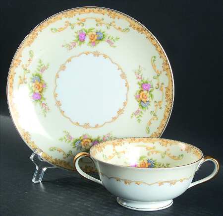 Mimi Footed Cream Soup & Dessert Plate/Saucer Set