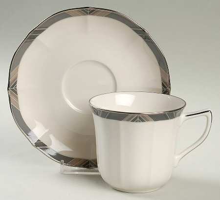 Midnight Majesty Flat Cup & Saucer Set