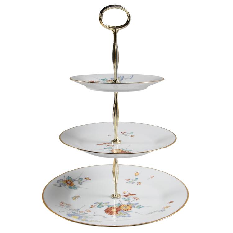 Ming 13 7/8"-14 1/4" 3-Tiered Serving Tray(DP,SP,BB) HC