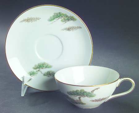 Ming Flat Cup & Saucer Set
