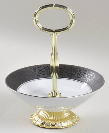 Mirano 6"-7" Handled Footed Nut Dish HC