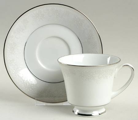 Misty Footed Cup & Saucer Set