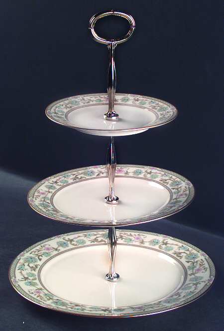 Miyoshi 13 7/8"-14 1/4" 3-Tiered Serving Tray(DP,SP,BB) HC