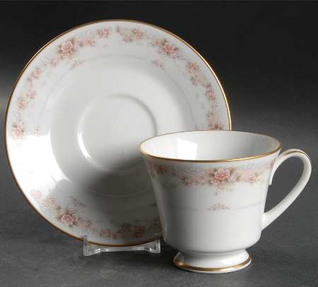 Morning Blush Footed Cup & Saucer Set