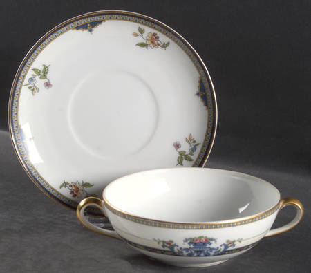 Modesta Flat Cream Soup Bowl & Saucer Set
