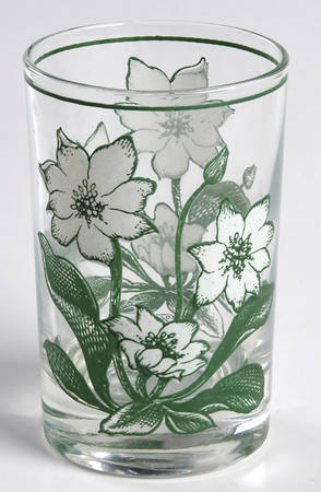 Mountain Flowers Green 4 Oz Glassware Juice