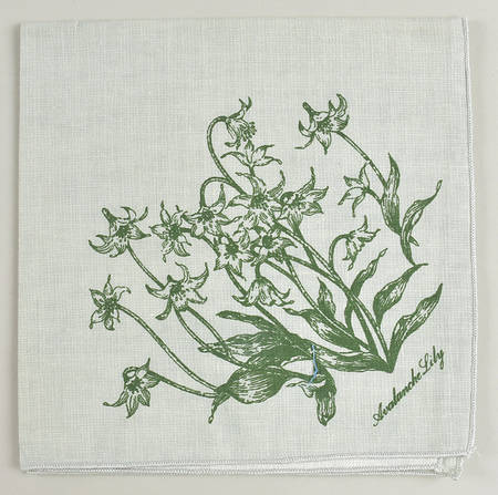 Mountain Flowers Green Cloth Napkin