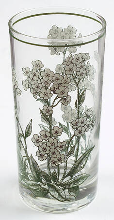 Mountain Flowers Green 12 Oz Glassware Tumbler