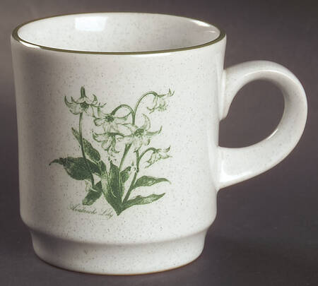 Mountain Flowers Green Mug