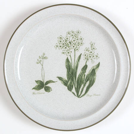 Mountain Flowers Green Luncheon Plate