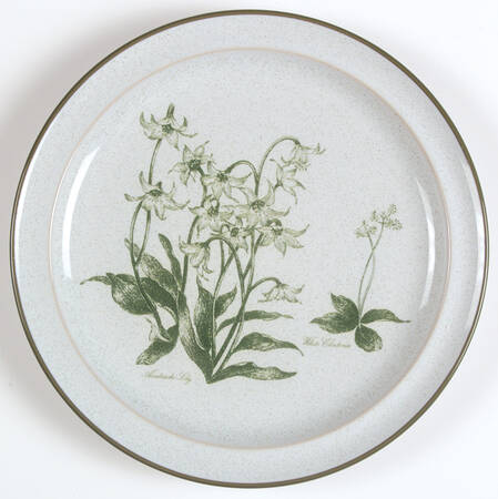 Mountain Flowers Green Luncheon Plate