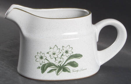 Mountain Flowers Green Gravy Boat