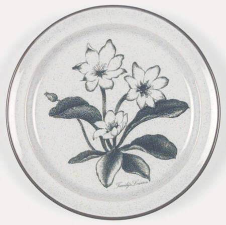 Mountain Flowers Green Bread & Butter Plate
