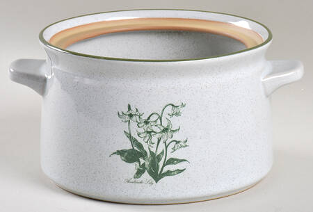 Mountain Flowers Green 1.25 Qt Round Casserole No Lid