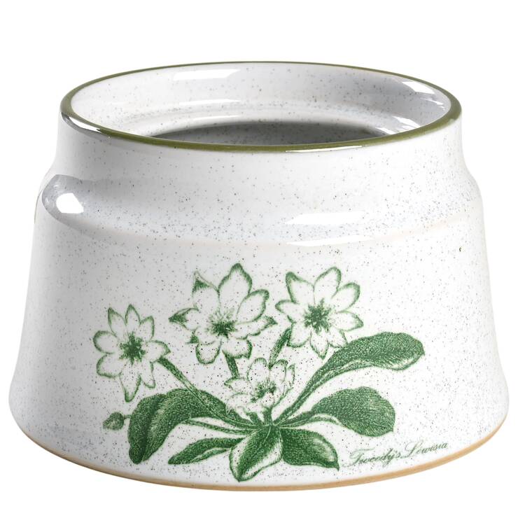 Mountain Flowers Green Sugar Bowl No Lid