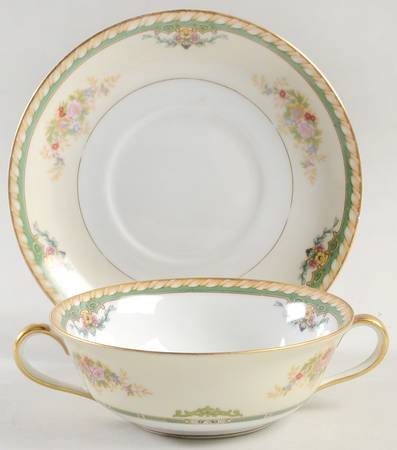 Monica Flat Cream Soup Bowl & Saucer Set