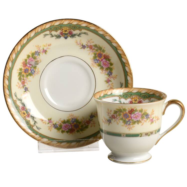 Monica Footed Demitasse Cup & Saucer Set