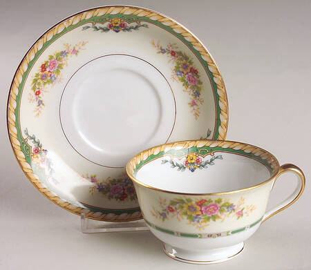 Monica Footed Cup & Saucer Set