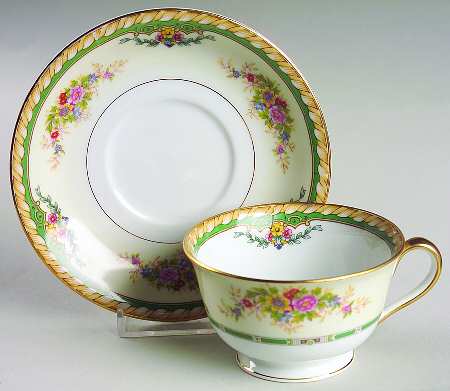 Monica Footed Cup & Saucer Set
