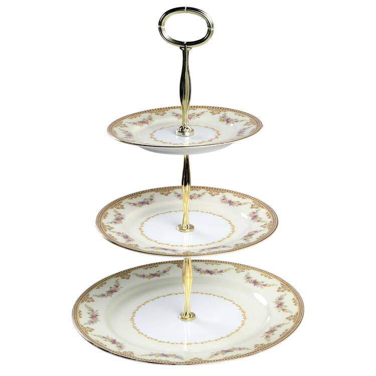 Monnette 13 7/8"-14 1/4" 3-Tiered Serving Tray(DP,SP,BB) HC