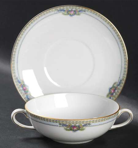 Montclare Flat Cream Soup Bowl & Saucer Set