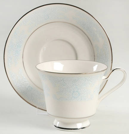 Moonbeam Footed Cup & Saucer Set
