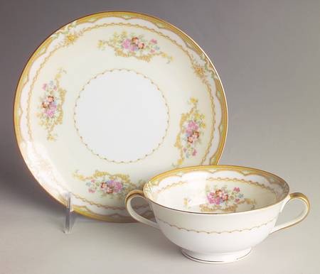 Muriel Footed Cream Soup Bowl & Saucer Set