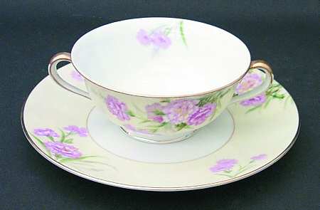 Mystery #1 Footed Cream Soup Bowl & Saucer Set