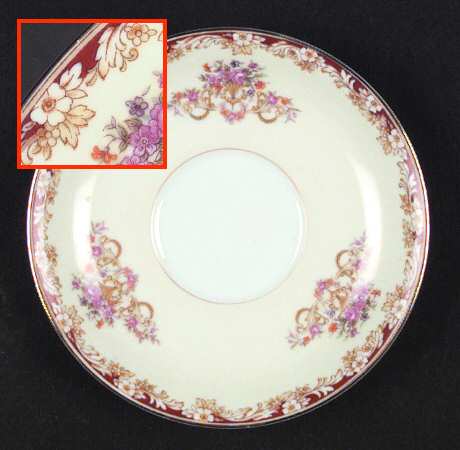 Mystery #114 Burgundy Saucer