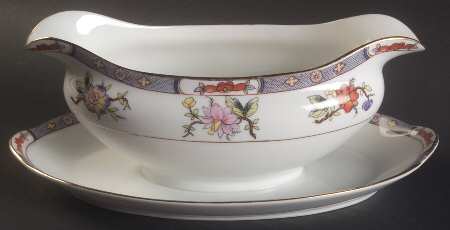 Mystery #12a Gravy Boat with Attached Underplate