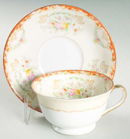 Mystery #131 Footed Cup & Saucer Set