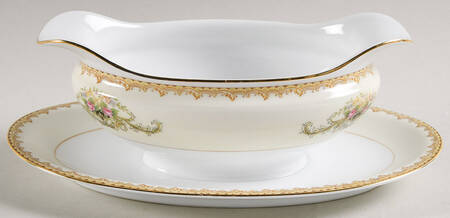 Mystery #149 Gravy Boat with Attached Underplate