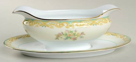 Mystery #160 Gravy Boat with Attached Underplate