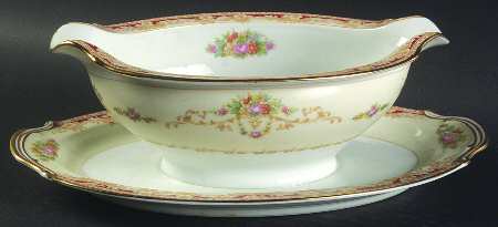 Mystery #173 Gravy Boat with Attached Underplate