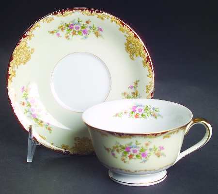 Mystery #175 Footed Cup & Saucer Set