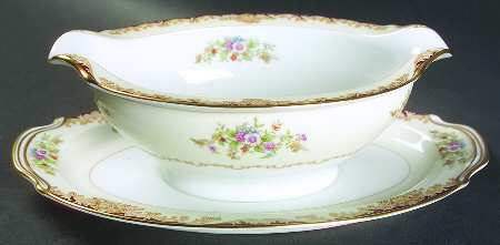 Mystery #175 Gravy Boat with Attached Underplate