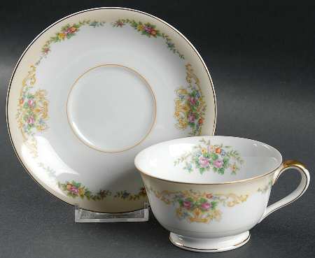Mystery #180 Footed Cup & Saucer Set