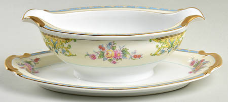 Mystery #183 Gravy Boat with Attached Underplate