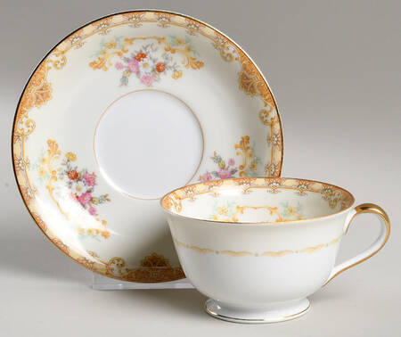 Mystery #190 Footed Cup & Saucer Set