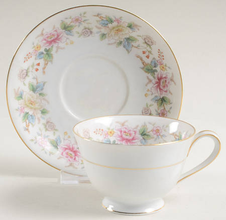 Mystery #196 Footed Demitasse Cup & Saucer Set